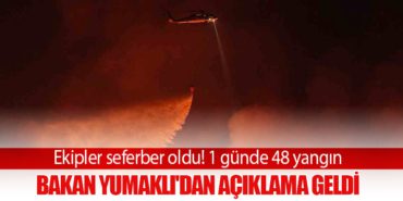 Ekipler seferber oldu! 1 günde 48 yangın: Bakan Yumaklı’dan açıklama geldi