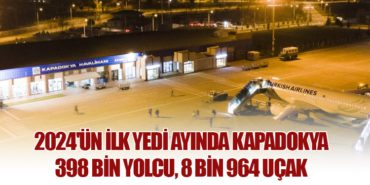 2024’ün İlk Yedi Ayında Kapadokya: 398 Bin Yolcu, 8 Bin 964 Uçak