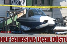 Golf Sahasına Uçak Düştü