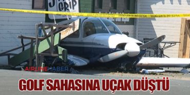 Golf Sahasına Uçak Düştü