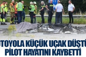 Otoyola Küçük Uçak Düştü, Pilot Hayatını Kaybetti
