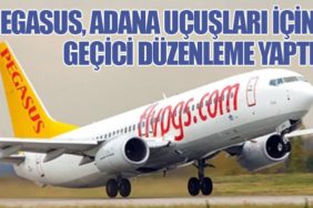 Pegasus, Adana Uçuşları İçin Geçici Düzenleme Yaptı