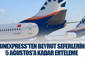 SunExpress'ten Beyrut Seferlerine 5 Ağustos'a Kadar Erteleme