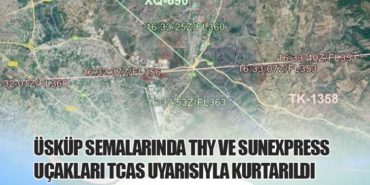 Üsküp Semalarında THY ve SunExpress Uçakları TCAS Uyarısıyla Kurtarıldı