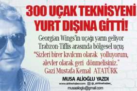 300 uçak teknisyeni yurt dışına gitti!