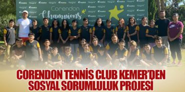 Corendon Tennis Club Kemer’den Sosyal Sorumluluk Projesi