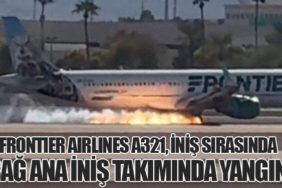 Frontier Airlines A321, iniş sırasında sağ ana iniş takımında yangın