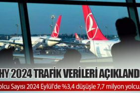 Türk Hava Yolları 2024 Trafik Verileri Açıklandı : Yolcu Sayısı 2024 Eylül'de %3,4 düşüşle 7,7 milyon yolcu.
