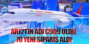 ARJ21’in Adı C909 Oldu, 70 Yeni Sipariş Aldı
