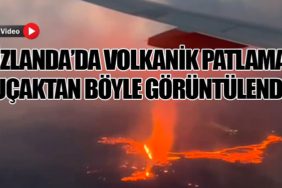 İzlanda’da Volkanik Patlama Uçaktan Böyle Görüntülendi