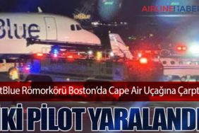 JetBlue Römorkörü Boston’da Cape Air Uçağına Çarptı, İki Pilot Yaralandı