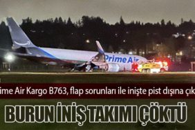 Prime Air Kargo B763, flap sorunları ile inişte pist dışına çıktı