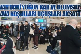 Van’daki Yoğun Kar ve Olumsuz Hava Koşulları Uçuşları Aksattı