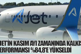AJet’in Kasım Ayı Zamanında Kalkış Performansı %84,8’e Yükseldi