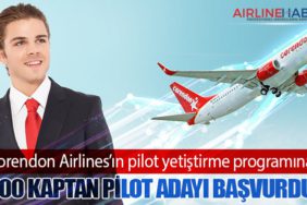 Corendon Airlines’ın pilot yetiştirme programına 500 kaptan pilot adayı başvurdu