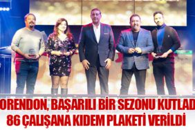 Corendon, Başarılı Bir Sezonu Kutladı. 86 Çalışana Kıdem Plaketi Verildi