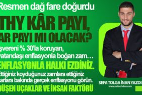 Resmen dağ fare doğurdu. THY kâr payı, ar payı mı olacak?