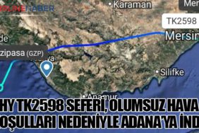 Türk Hava Yolları TK2598 Seferi, Olumsuz Hava Koşulları Nedeniyle Adana’ya İndi