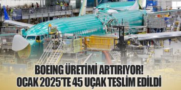 Boeing Üretimi Artırıyor! Ocak 2025’te 45 uçak Teslim Edildi