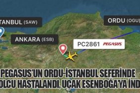 Pegasus’un Ordu-İstanbul Seferinde Yolcu Hastalandı, Uçak Esenboğa’ya İndi