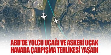 ABD’de Yolcu Uçağı ve Askeri Uçak Havada Çarpışma Tehlikesi Yaşadı