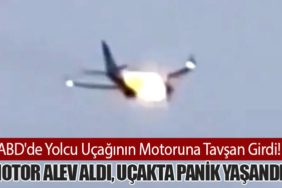 ABD'de Yolcu Uçağının Motoruna Tavşan Girdi! Motor Alev Aldı, Uçakta Panik Yaşandı!