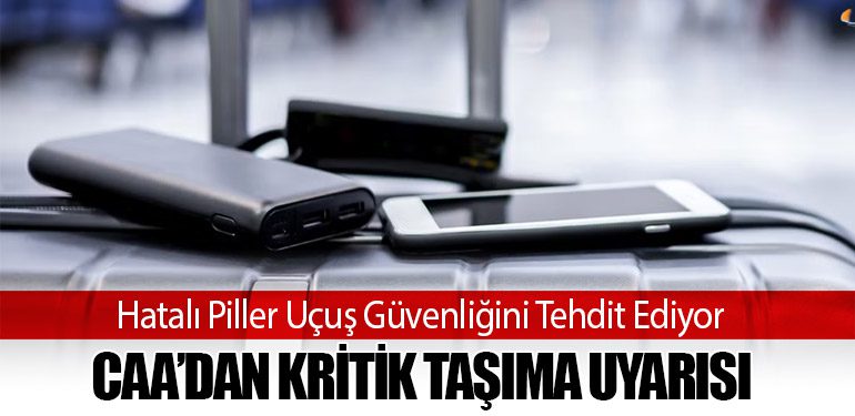 Hatalı Piller Uçuş Güvenliğini Tehdit Ediyor: CAA’dan Kritik Taşıma Uyarısı