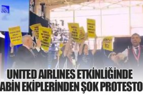 United Airlines Etkinliğinde Kabin Ekiplerinden Şok Protesto!