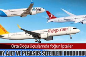Orta Doğu Uçuşlarında Yoğun İptaller: THY, AJet ve Pegasus Seferleri Durdurdu
