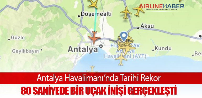 Antalya Havalimanı’nda Tarihi Rekor: 80 Saniyede Bir Uçak İnişi Gerçekleşti