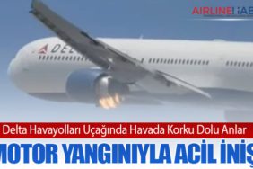 Delta Havayolları Uçağında Havada Korku Dolu Anlar: Motor Yangınıyla Acil İniş