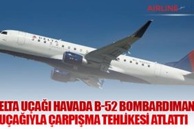 Delta Uçağı Havada B-52 Bombardıman Uçağıyla Çarpışma Tehlikesi Atlattı