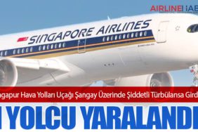 Singapur Hava Yolları Uçağı Şangay Üzerinde Şiddetli Türbülansa Girdi: 1 Yolcu Yaralandı
