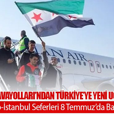 Suriye Havayolları’ndan Türkiye’ye Yeni Uçuş Hattı: Halep-İstanbul Seferleri 8 Temmuz’da Başlıyor 5 Haberler Suriye Havayolları’ndan Türkiye’ye Yeni Uçuş Hattı: Halep-İstanbul Seferleri 8 Temmuz’da Başlıyor