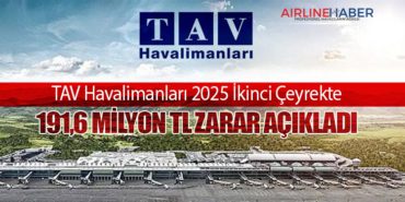 TAV Havalimanları 2025 İkinci Çeyrekte 191,6 Milyon TL Zarar Açıkladı
