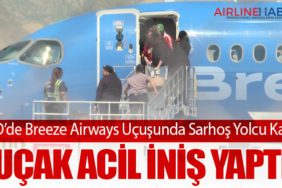 ABD’de Breeze Airways Uçuşunda Sarhoş Yolcu Kaosu: Uçak Acil İniş Yaptı