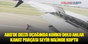 ABD’de Delta Uçağında Korku Dolu Anlar: Kanat Parçası Seyir Halinde Koptu 11 Haberler ŞİMŞEK ABD’de Delta Uçağında Korku Dolu Anlar: Kanat Parçası Seyir Halinde Koptu