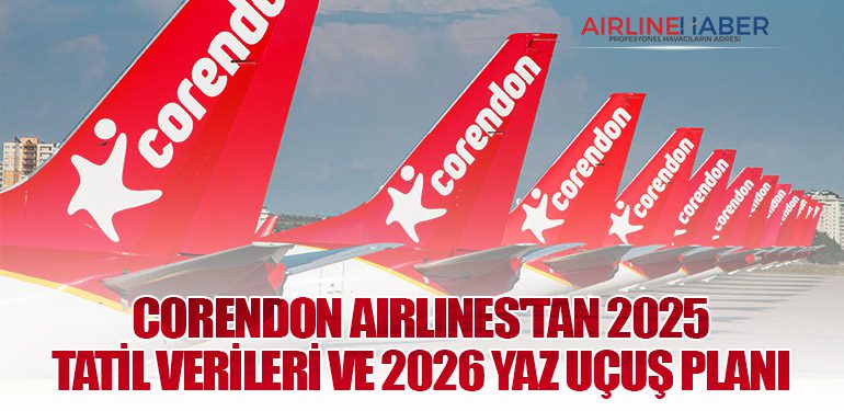 Corendon Airlines'tan 2025 tatil verileri ve 2026 yaz uçuş planı