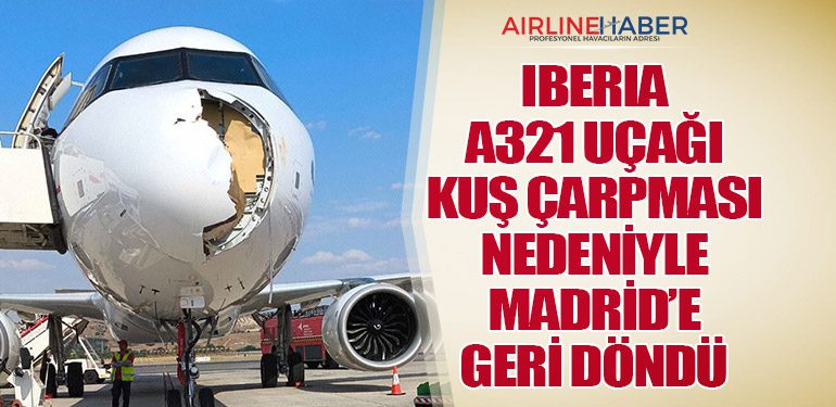 Iberia A321 Uçağı Kuş Çarpması Nedeniyle Madrid’e Geri Döndü