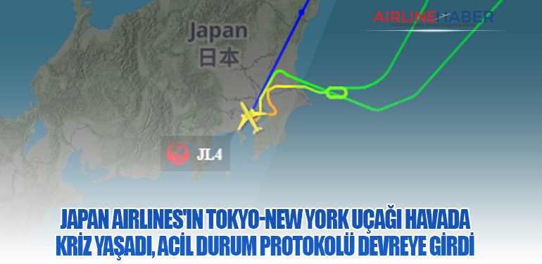 Japan Airlines'ın Tokyo-New York Uçağı Havada Kriz Yaşadı, Acil Durum Protokolü Devreye Girdi