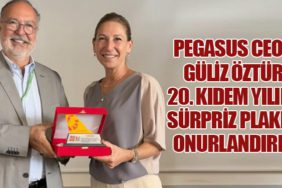 Pegasus CEO’su Güliz Öztürk, 20. Kıdem Yılında Sürpriz Plaketle Onurlandırıldı