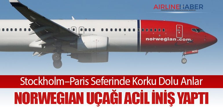 Stockholm–Paris Seferinde Korku Dolu Anlar: Norwegian Uçağı Acil İniş Yaptı
