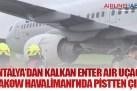 Antalya’dan Kalkan Enter Air Uçağı, Krakow Havalimanı’nda Pistten Çıktı
