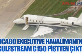 Chicago Executive Havalimanı’nda Gulfstream G150 Pistten Çıktı