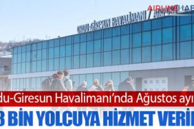 Ordu-Giresun Havalimanı’nda Ağustos ayında 118 bin yolcuya hizmet verildi