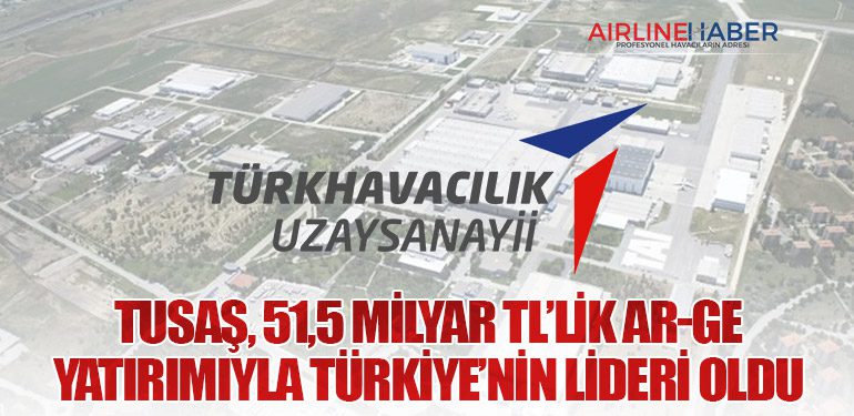 TUSAŞ, 51,5 Milyar TL’lik Ar-Ge Yatırımıyla Türkiye’nin Lideri Oldu