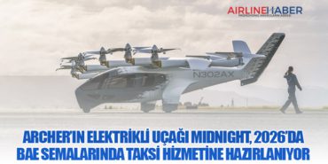 Archer’ın Elektrikli Uçağı Midnight, 2026’da BAE Semalarında Taksi Hizmetine Hazırlanıyor