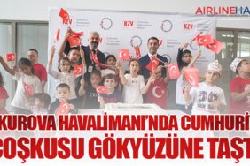 Çukurova Havalimanı’nda Cumhuriyet Coşkusu Gökyüzüne Taştı