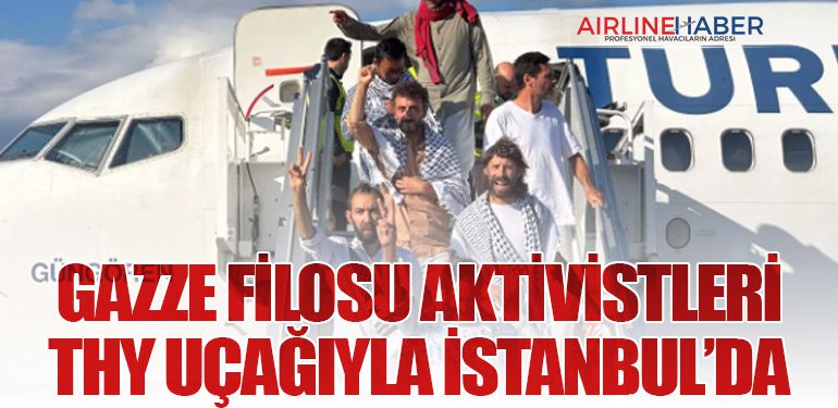 Gazze Filosu Aktivistleri THY Uçağıyla İstanbul’da