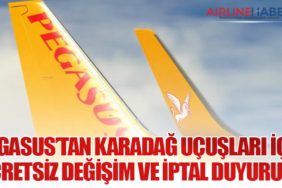Pegasus’tan Karadağ Uçuşları İçin Ücretsiz Değişim ve İptal Duyurusu